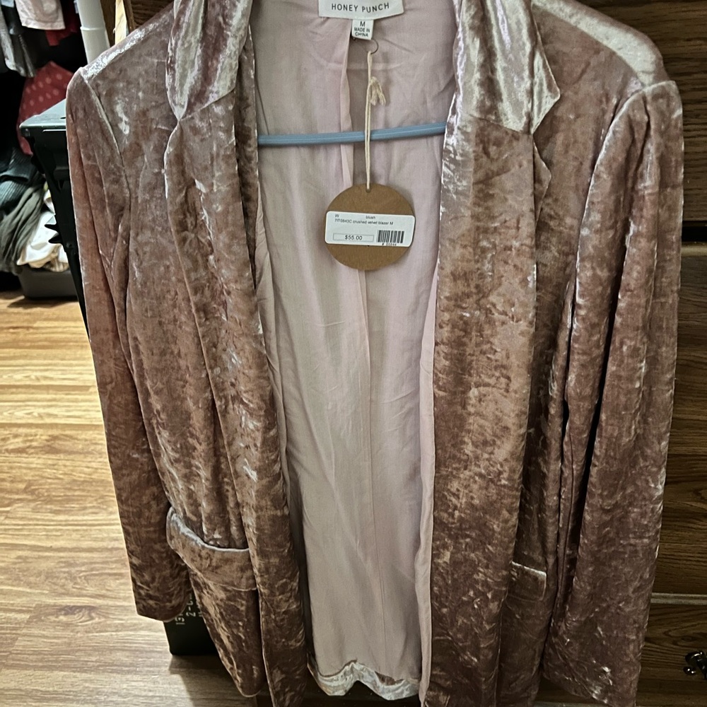Velvet honey punch blazer